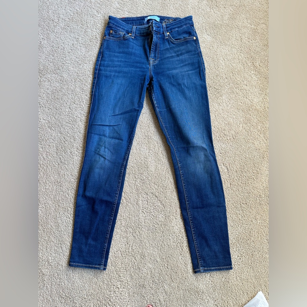 7 for all mankind stretch denim skinny jeans. COMFY!